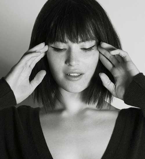 Gemma Arterton Straight Hairstyle with Bangs