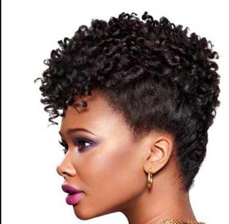 Lovely Mohawk like Pixie Cut with short Sides and Back Section