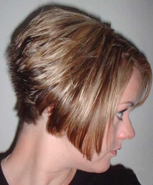 Straight Inverted Short Stacked Haircut