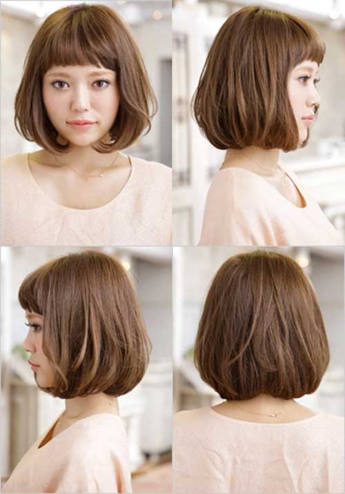 Asian Bob Hairstyle with Bangs