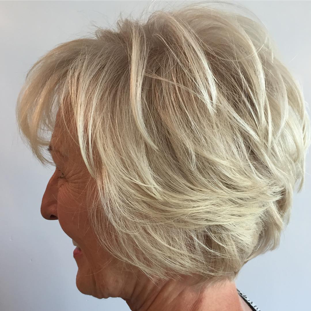 Grey Layer Slits Hairstyle