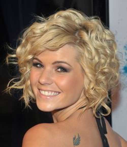 Layered Short Thick Curly Hairstyle