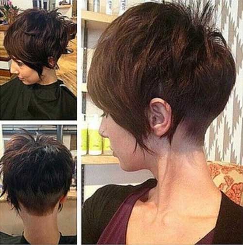 Shaved End Pixie Short Hairstyle