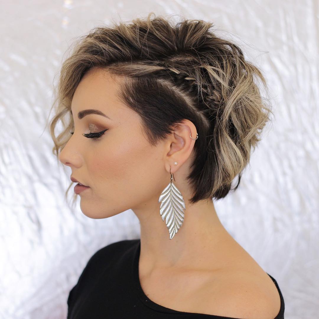 Short Braided Hairstyle for Modern Days