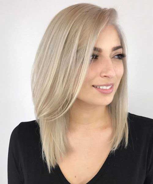 Side Parted Blonde Hair