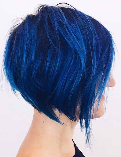 Electric Blue Stacked Bob