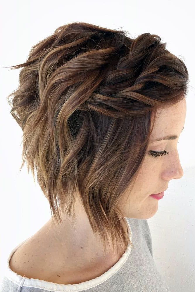 An Asymmetric Bob Cut with Hair Strands Rolled Up Together