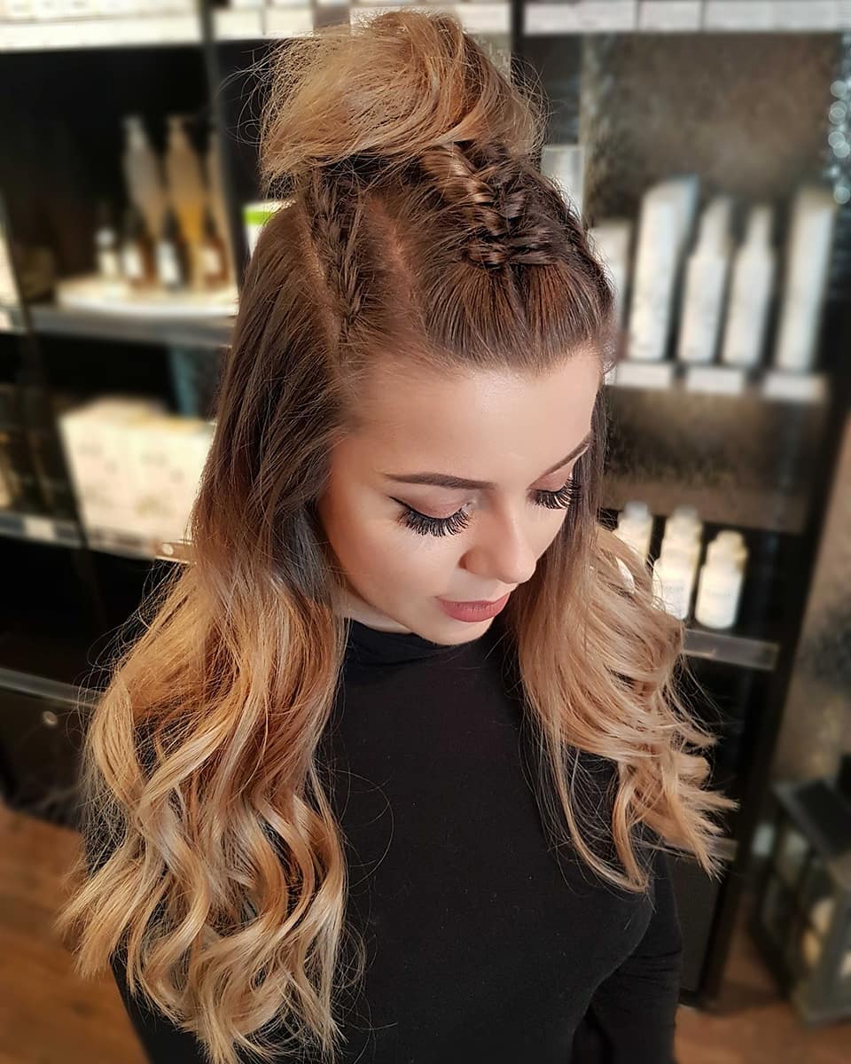 Braided Topknot Hairstyle