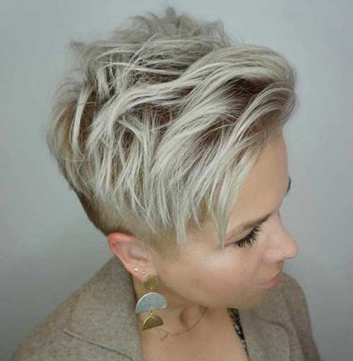 Messy Short Layered Pixie Hairstyle