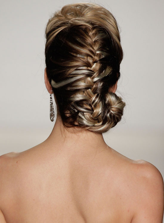 Puffy French Braid With Spiral End