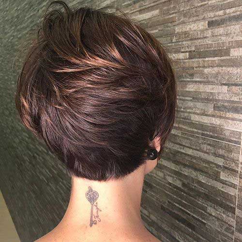 Short Layered Pixie Haircut Back View