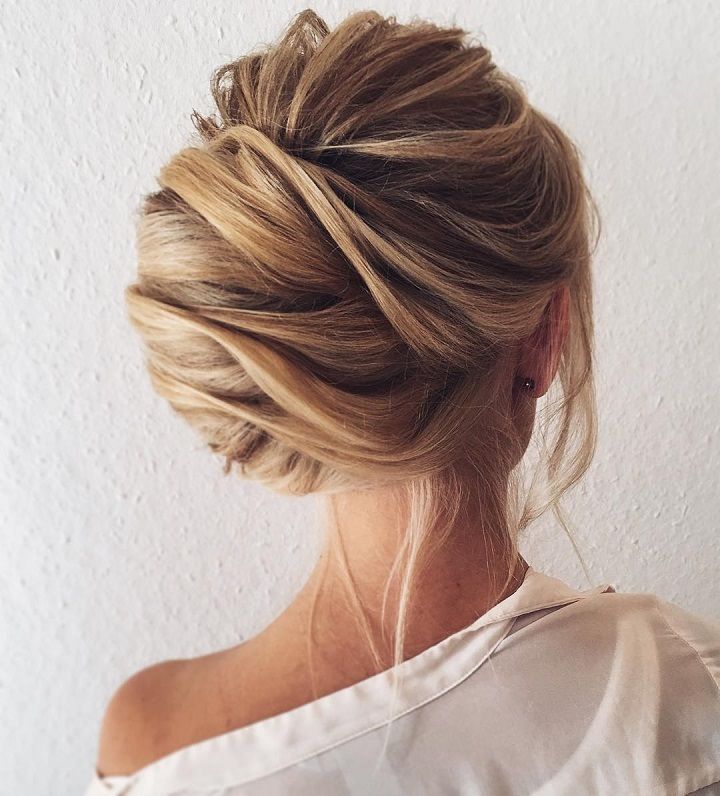 Side Twisted Chignon Hairstyle