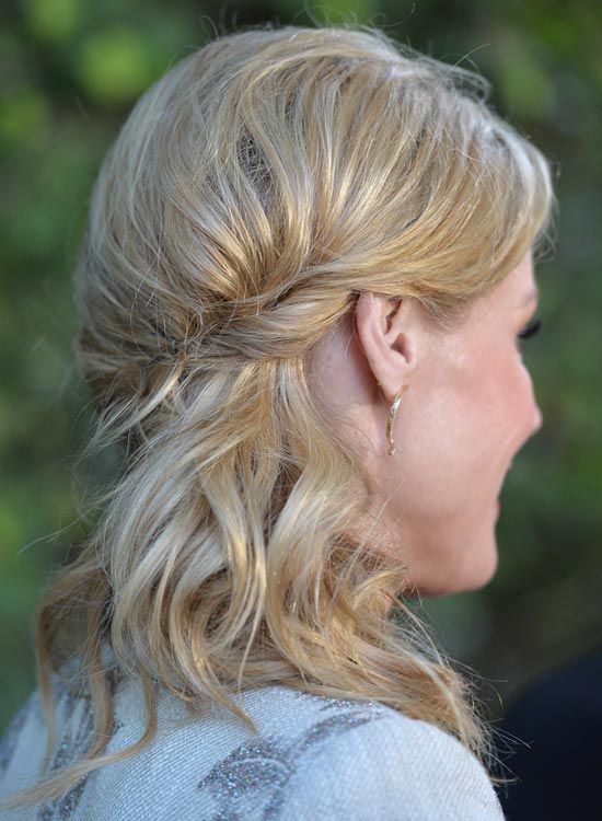 Wavy Side Hairdo With Twisted Side Sweep