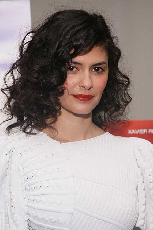 Audrey Tautou’s Bob Cut for Curly Hairstyle