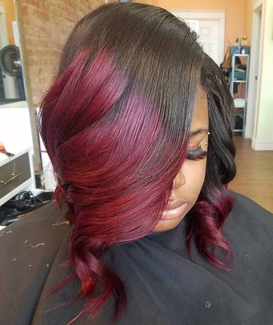 Full Weave with Rouge Ombre