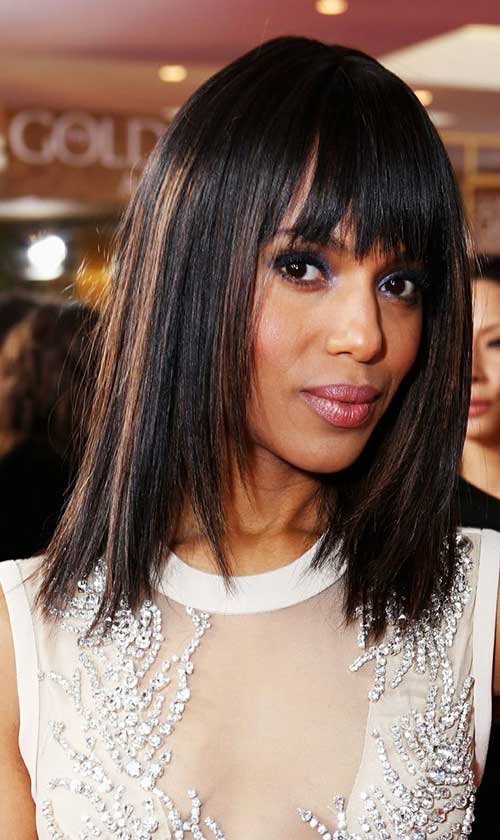New Shoulder Legth Hair with Bangs for Black Women