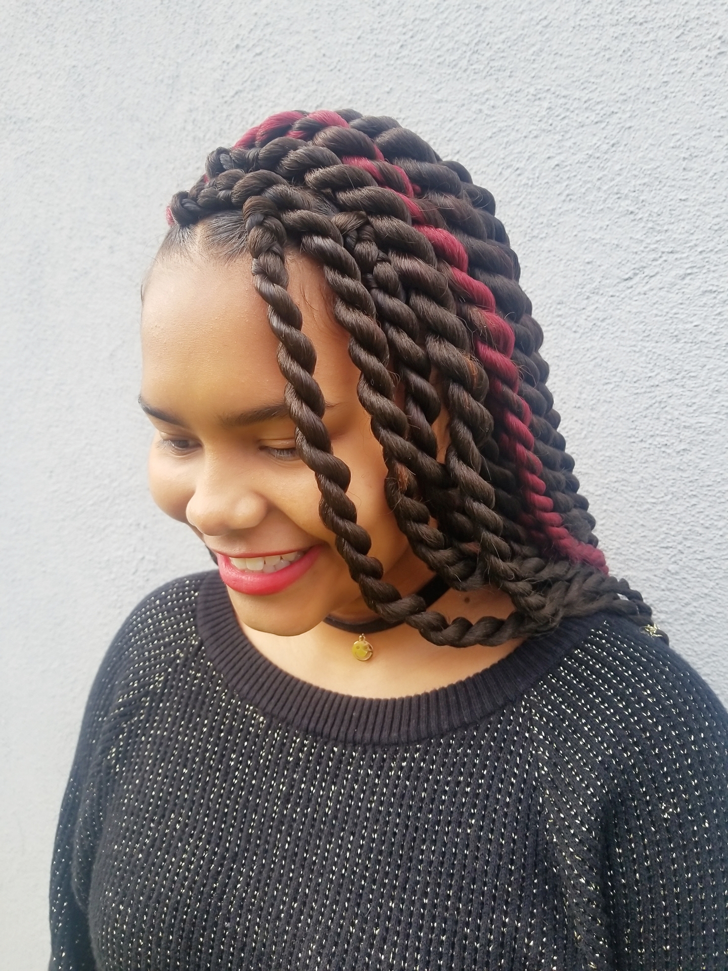 Red Highlighted Jumbo Twists