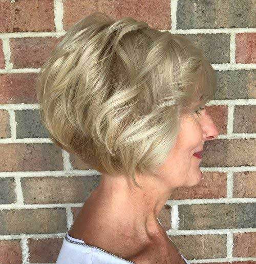 Short Bob Haircut for Older Ladies