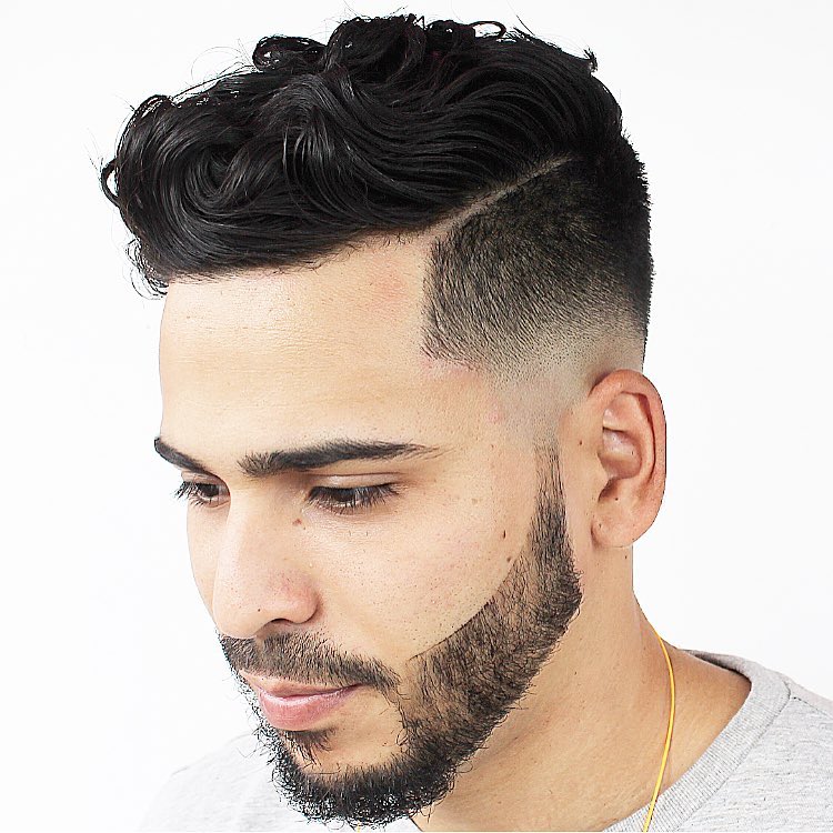 Side Parted Hairstyle with Waves