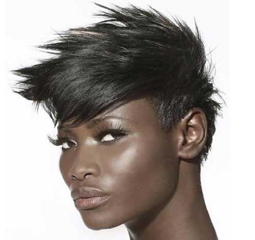 Spiky hair for black women