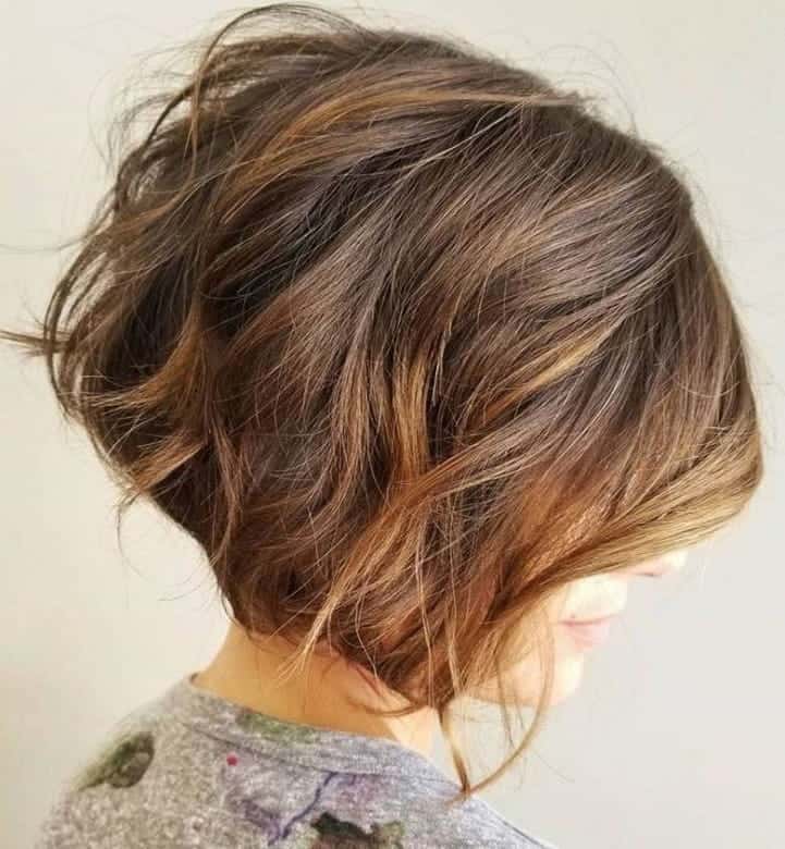 Two Toned Messy Bob with Tousled Hair
