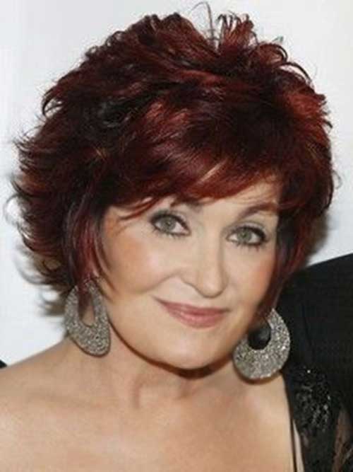 Layered Red Short Hair for Women Over 50