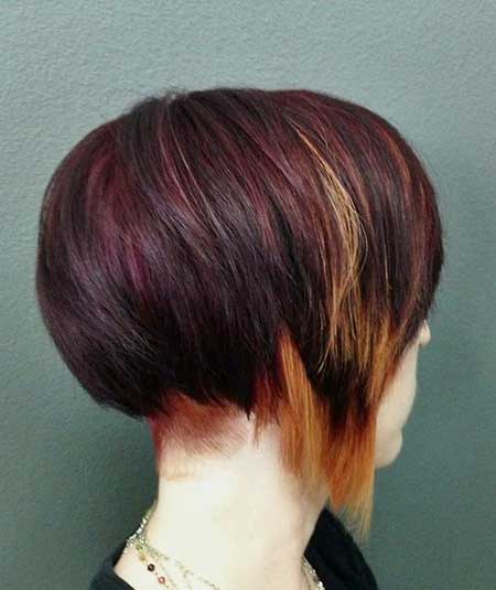 Raspberry and Blonde Highlights Hair Color Idea