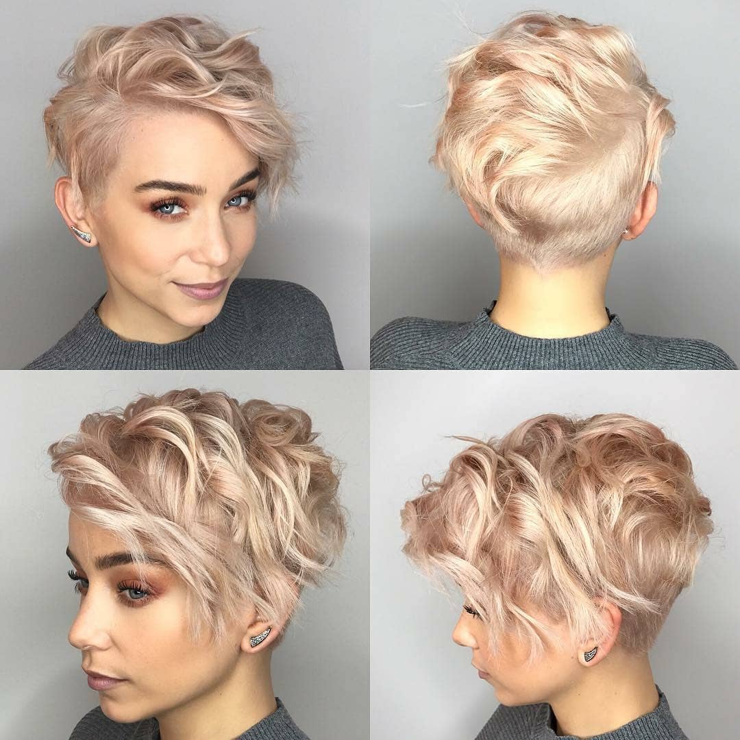 Short Pixie Cut with Wavy Layers