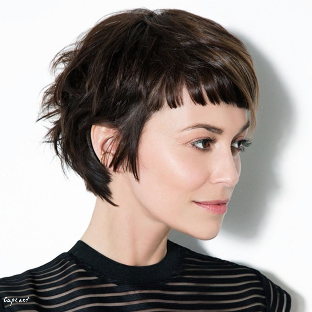 Brown Cut Pixie With Bangs 1