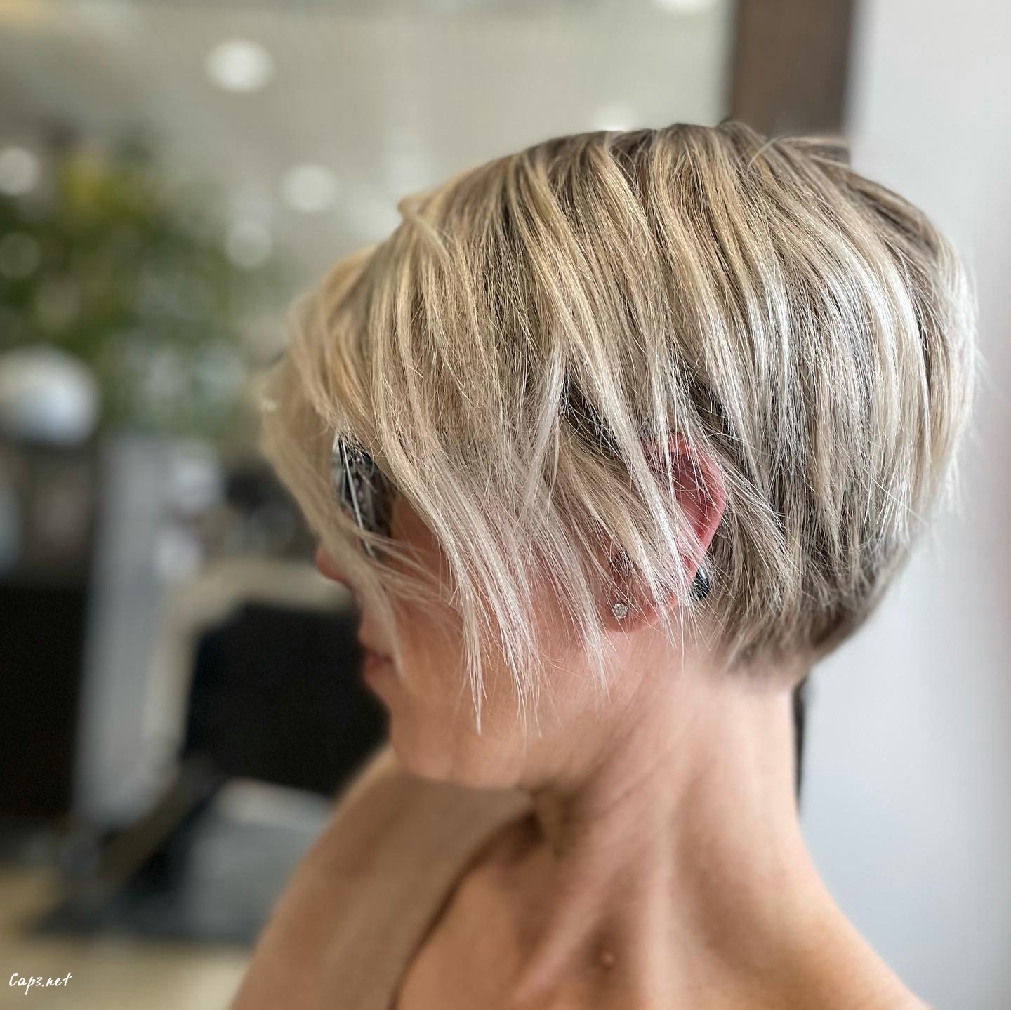 Long Blonde Pixie With Highlights 1