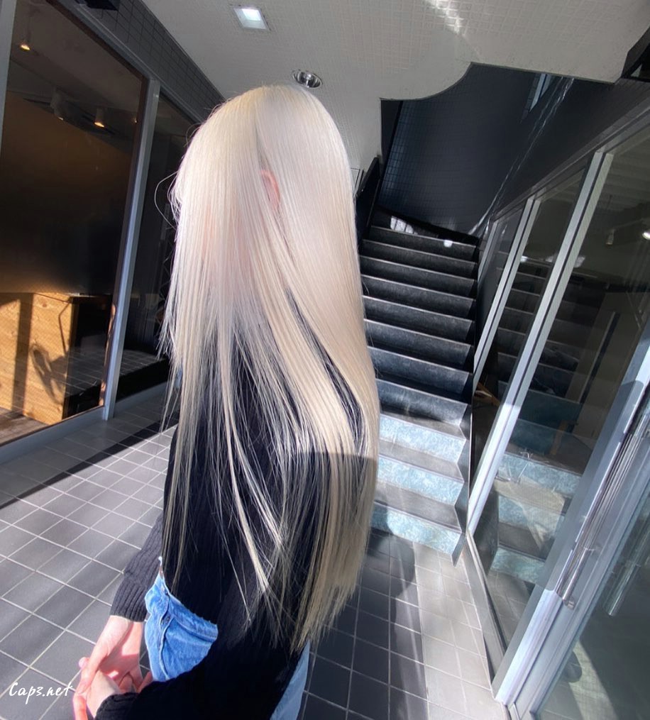 Bleached Blonde Silk Press Hair