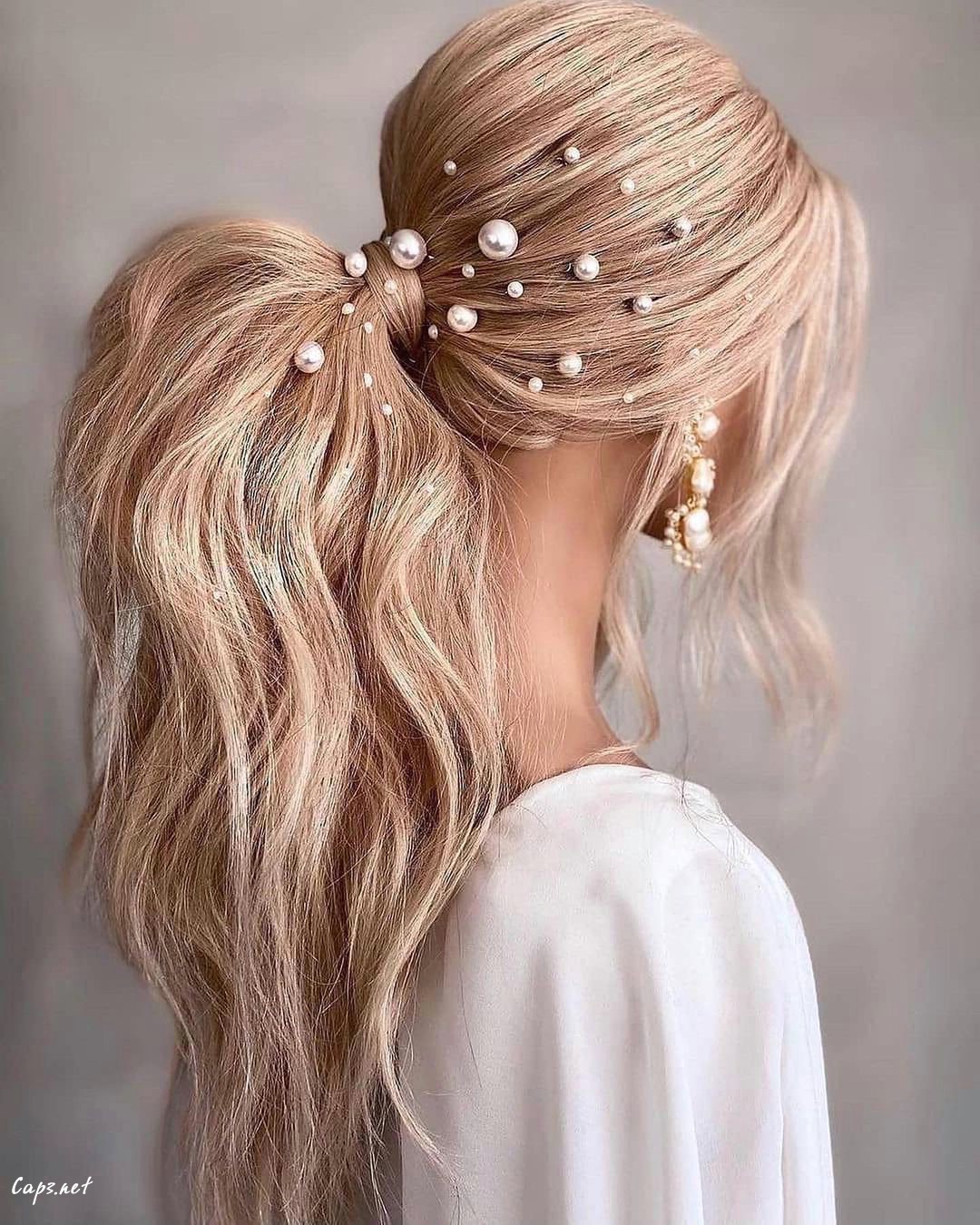 Blonde Ponytail With Beads