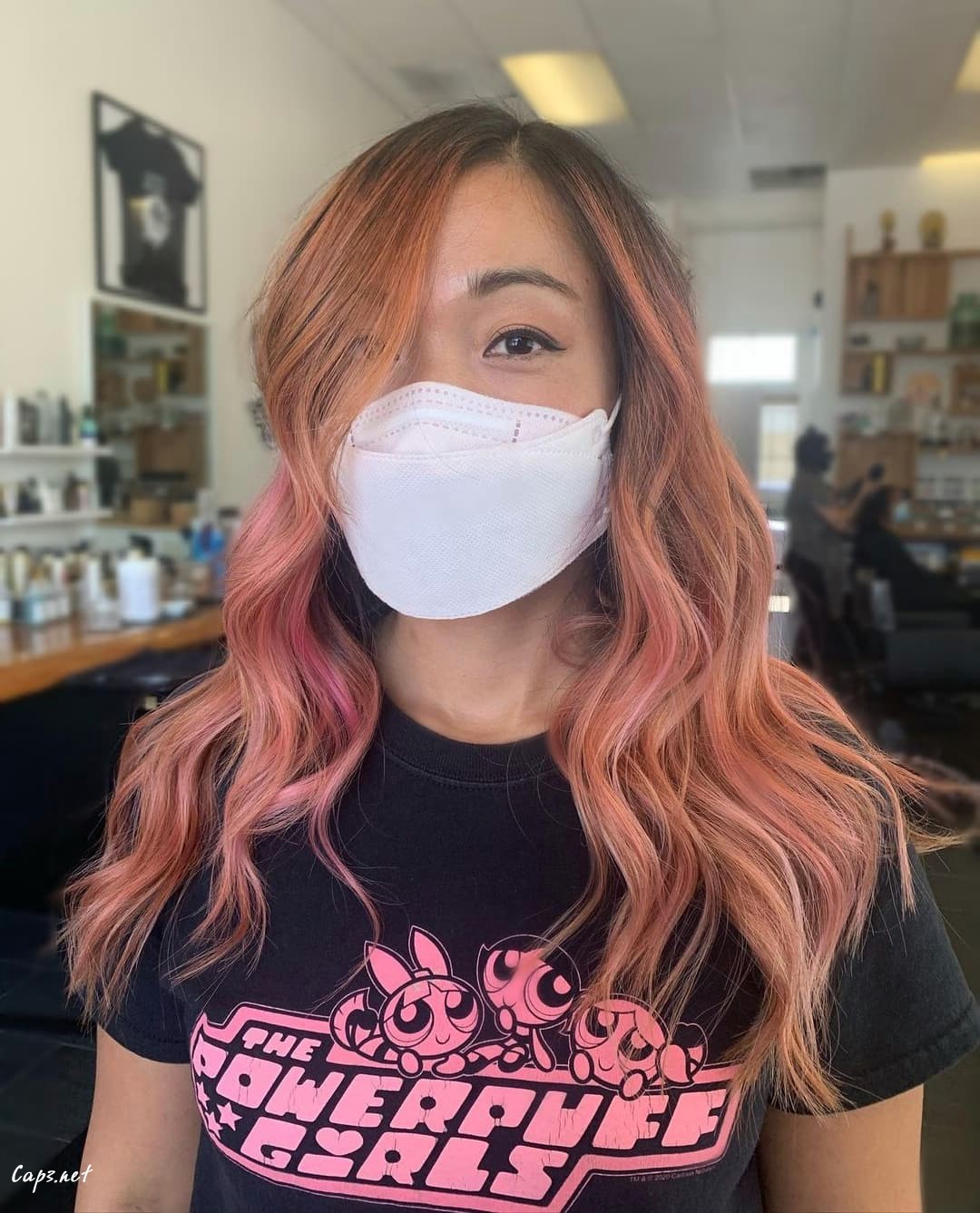 Coral Pink Modern Asian Hair