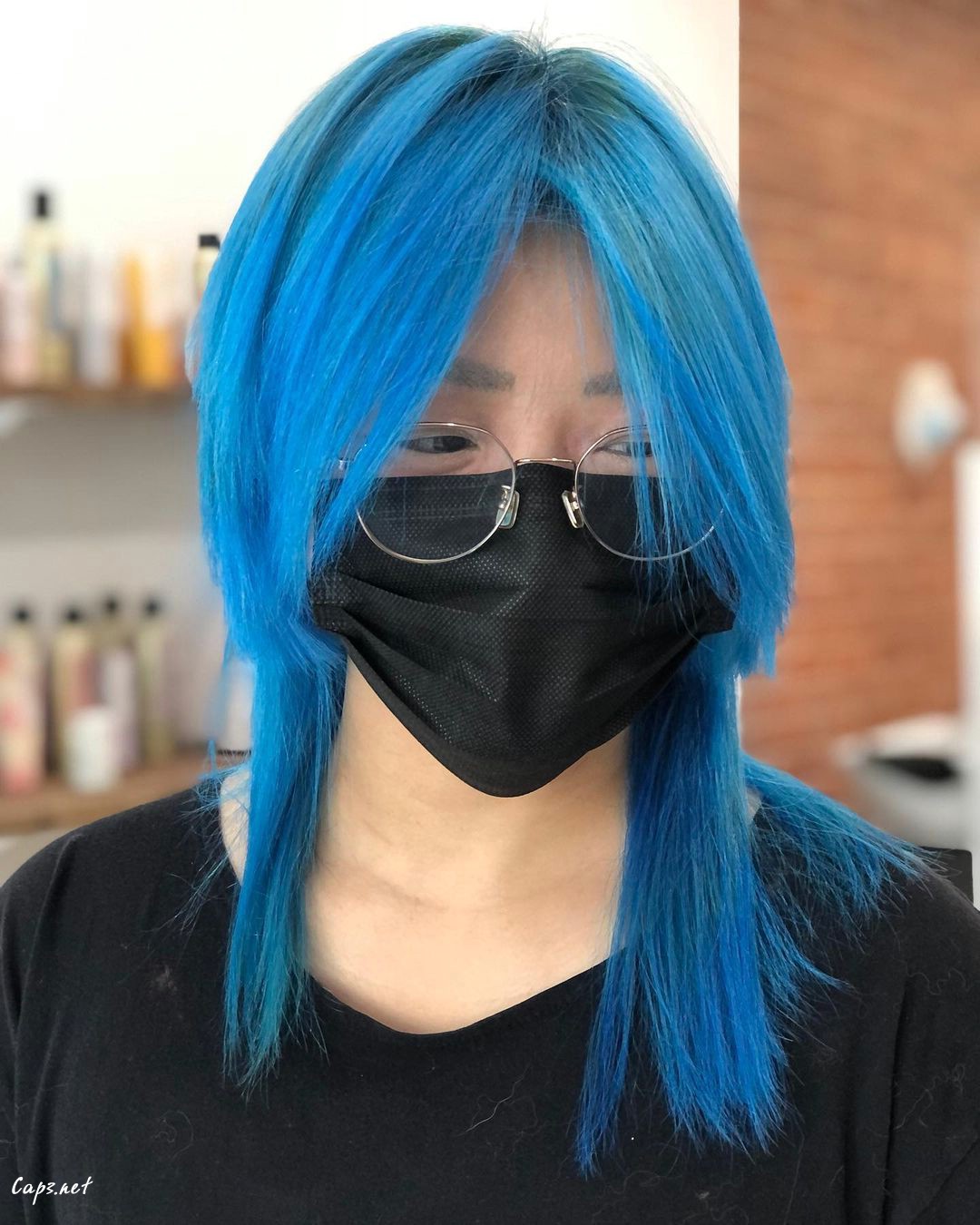 Dramatic Blue Modern Asian Hair