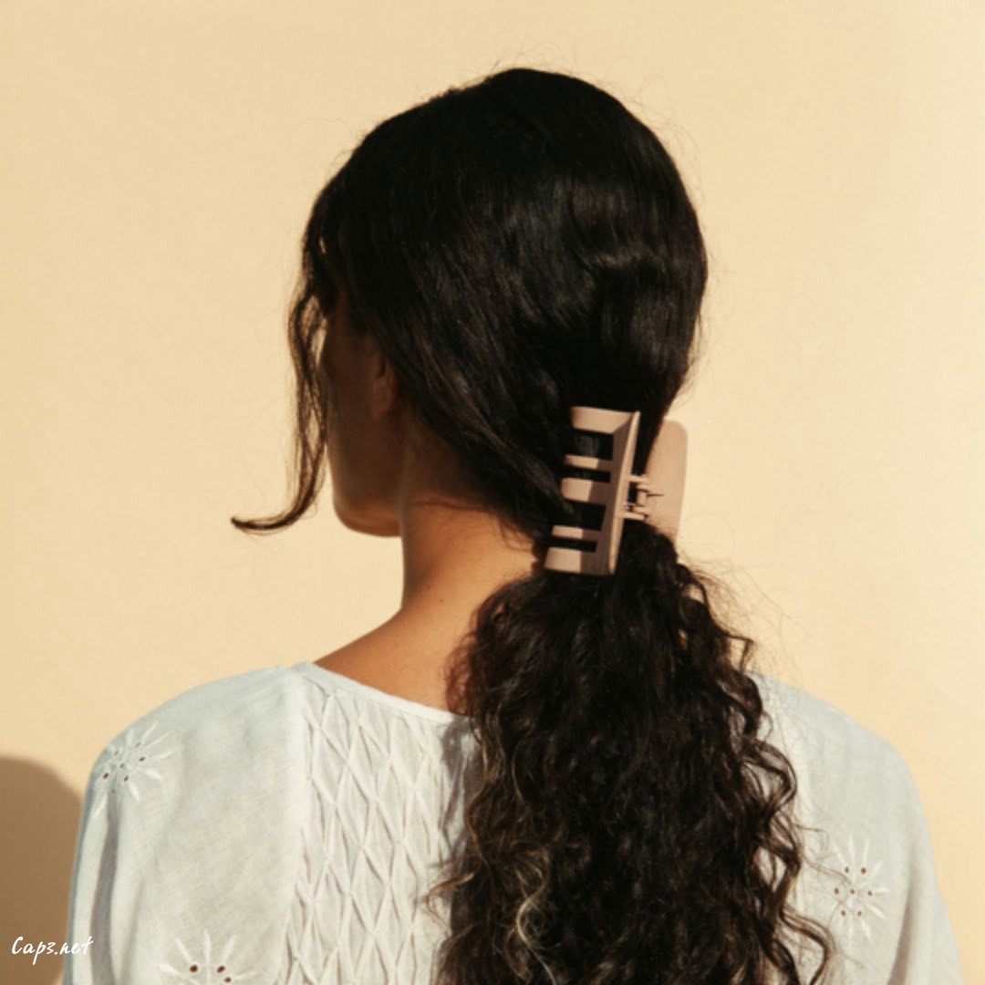 Black Hair With A Simple Claw Clip