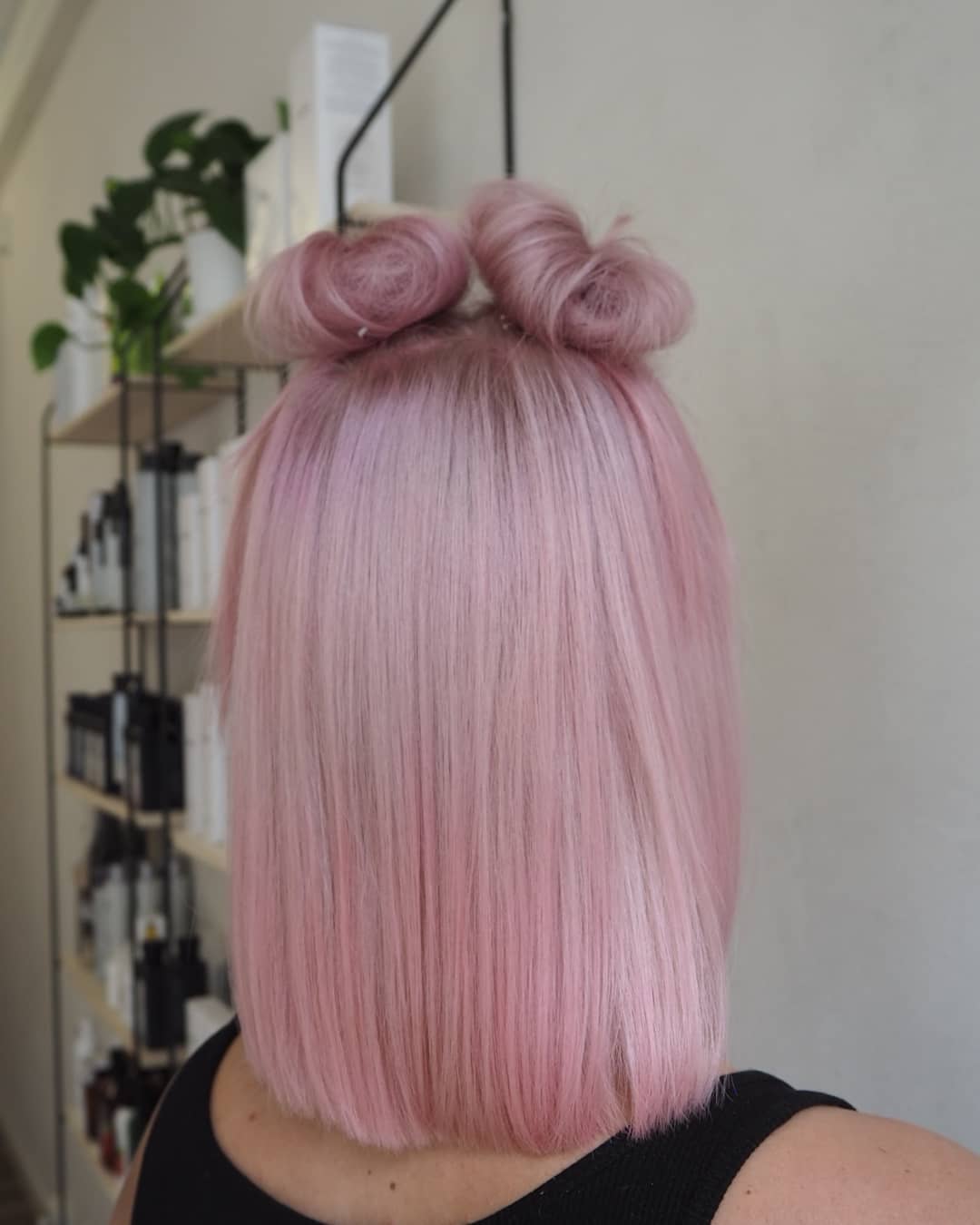Bright Pink Space Buns