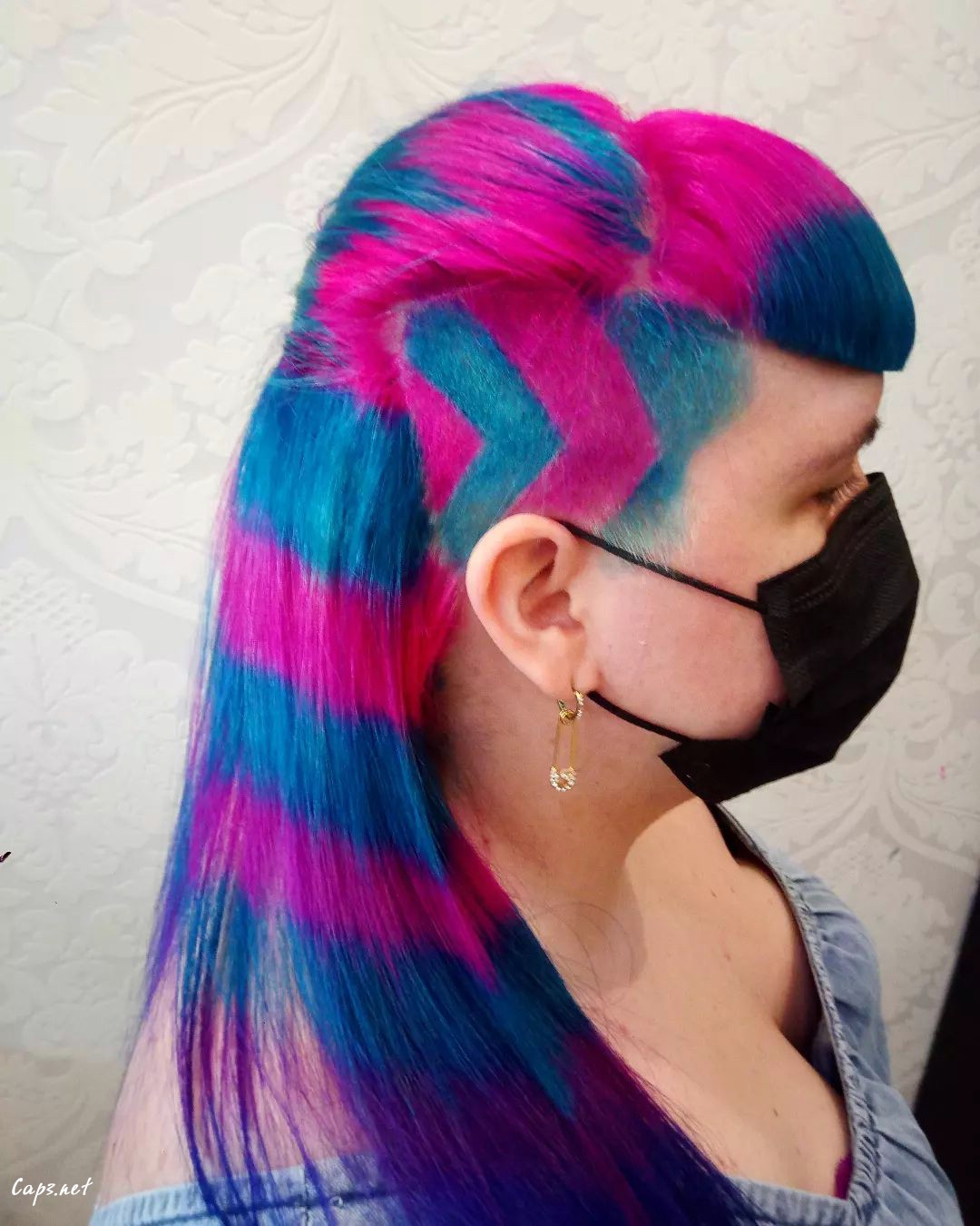 Colorful Duo Raccoon Hairstyle