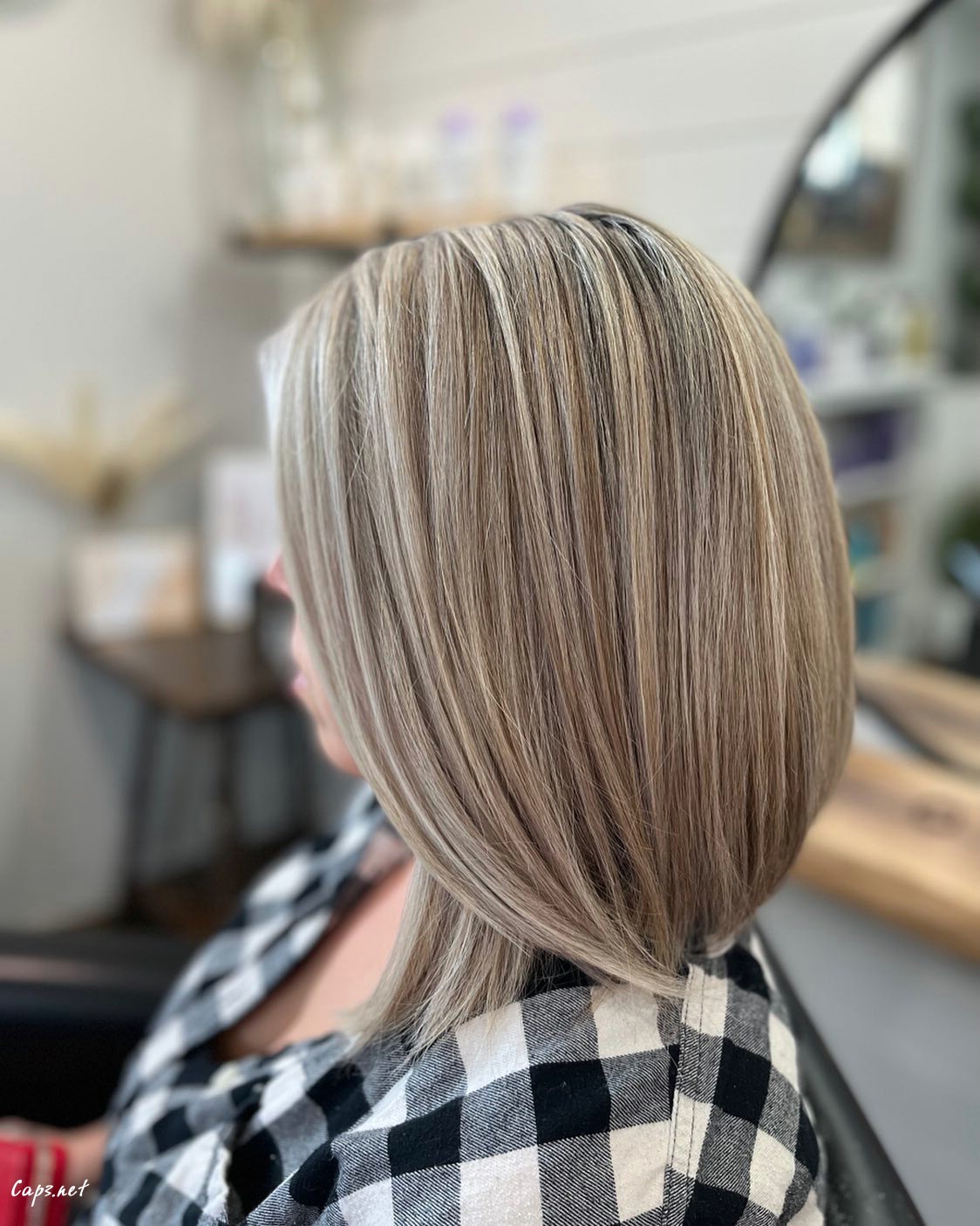 Icy Blonde Inverted Bob