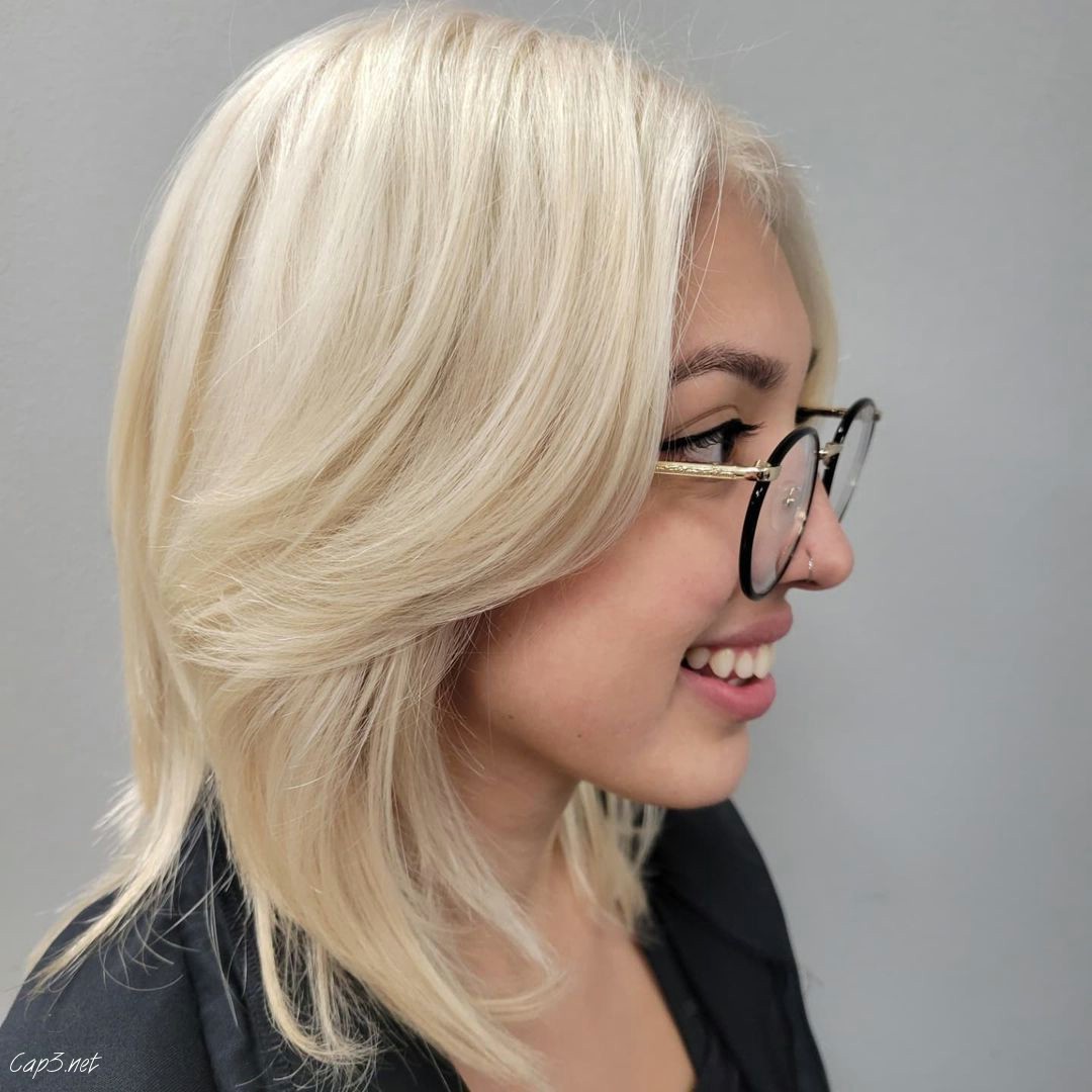 Platinum Blonde Hair With Bangs