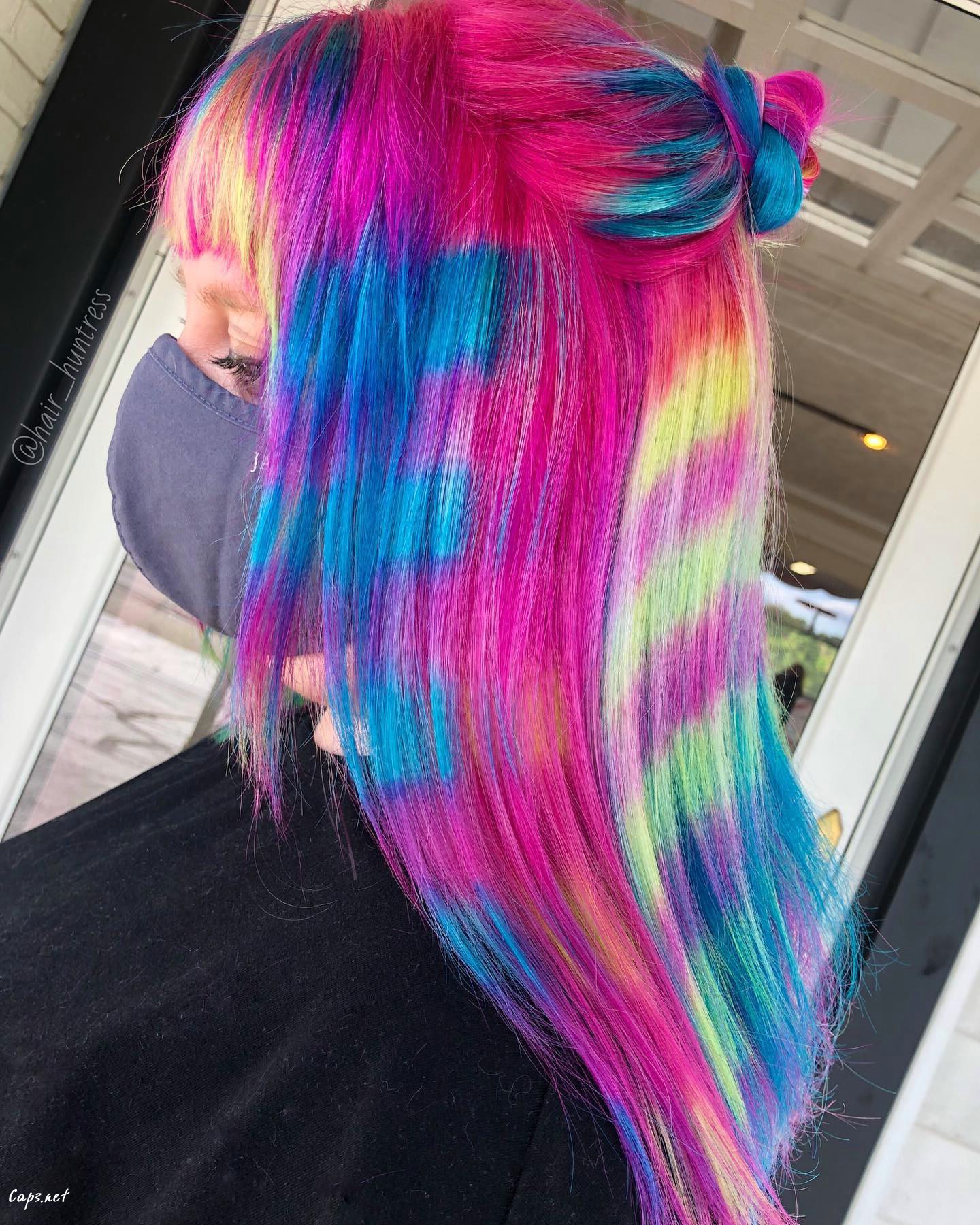 Rainbow Colored Raccoon Hair