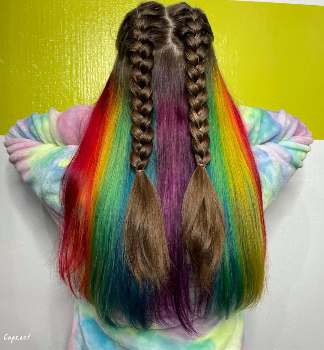 Rainbow color with some braids