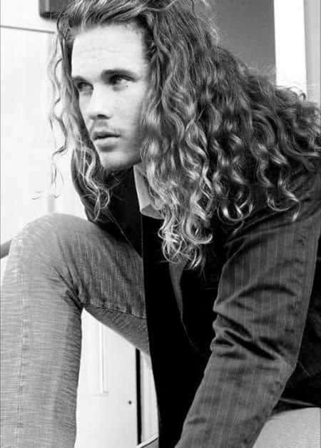 masculine male long length curly haircuts