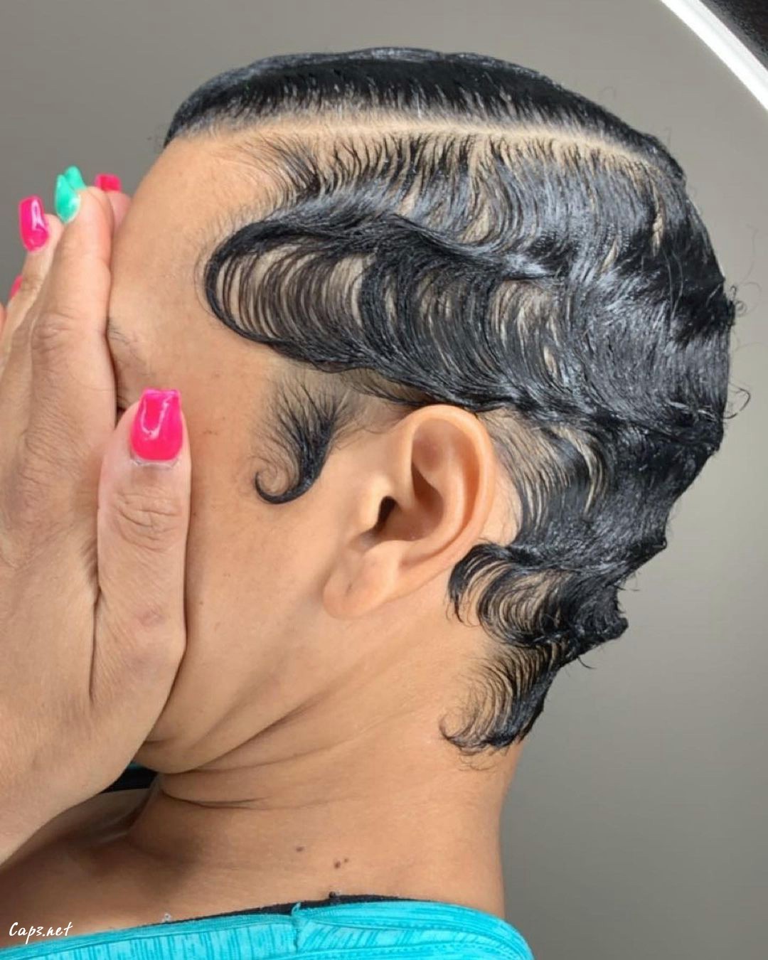 Naturally Curly Hair Finger Waves