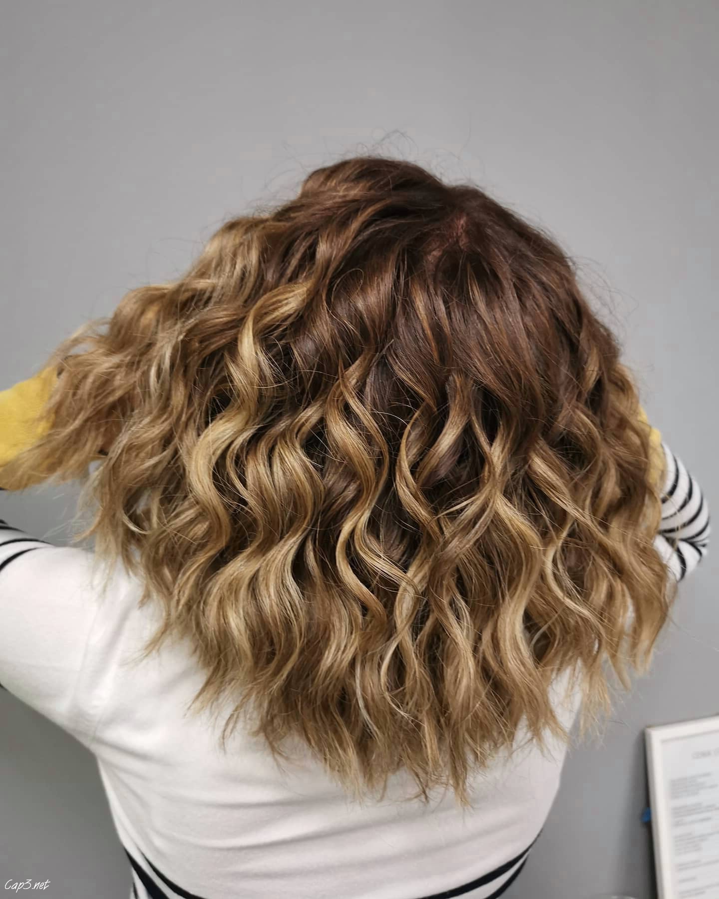 Ombre Lob Curly Hair