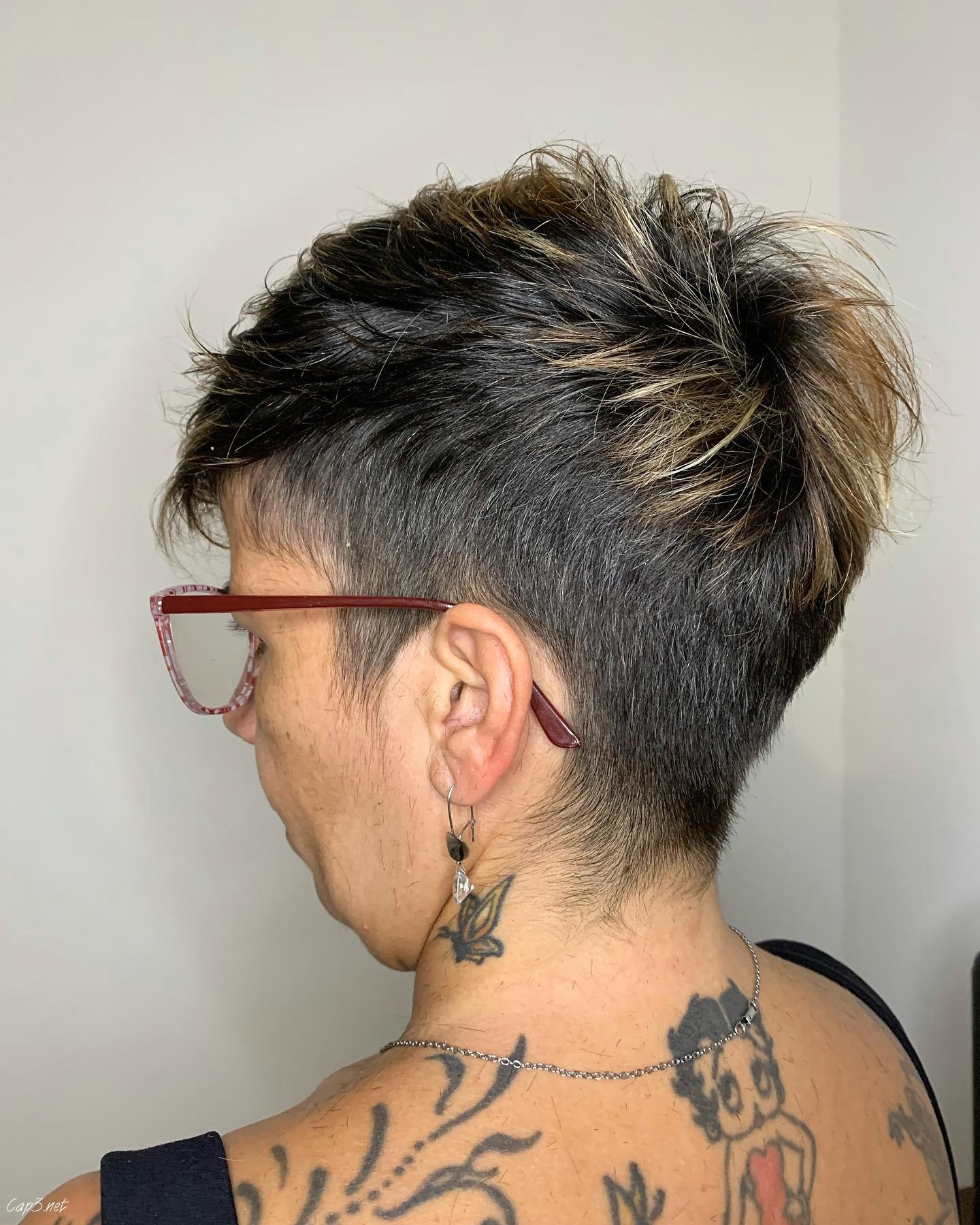 Short Brown Messy Pixie