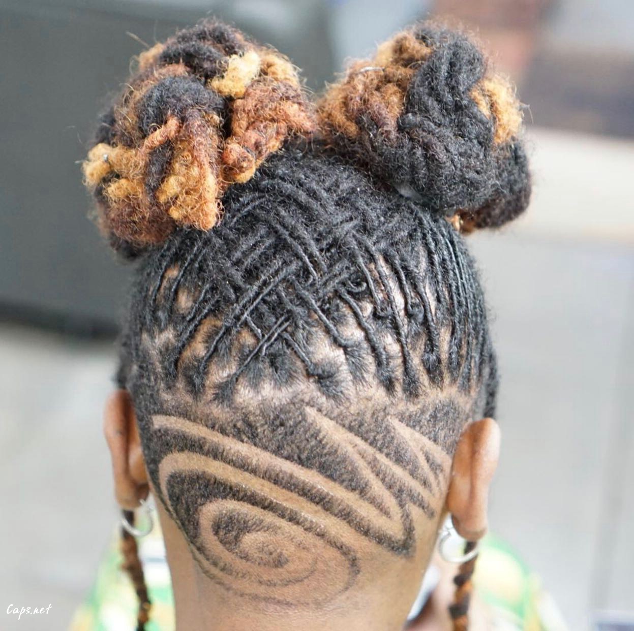 Curly Afro Braids With An Undercut