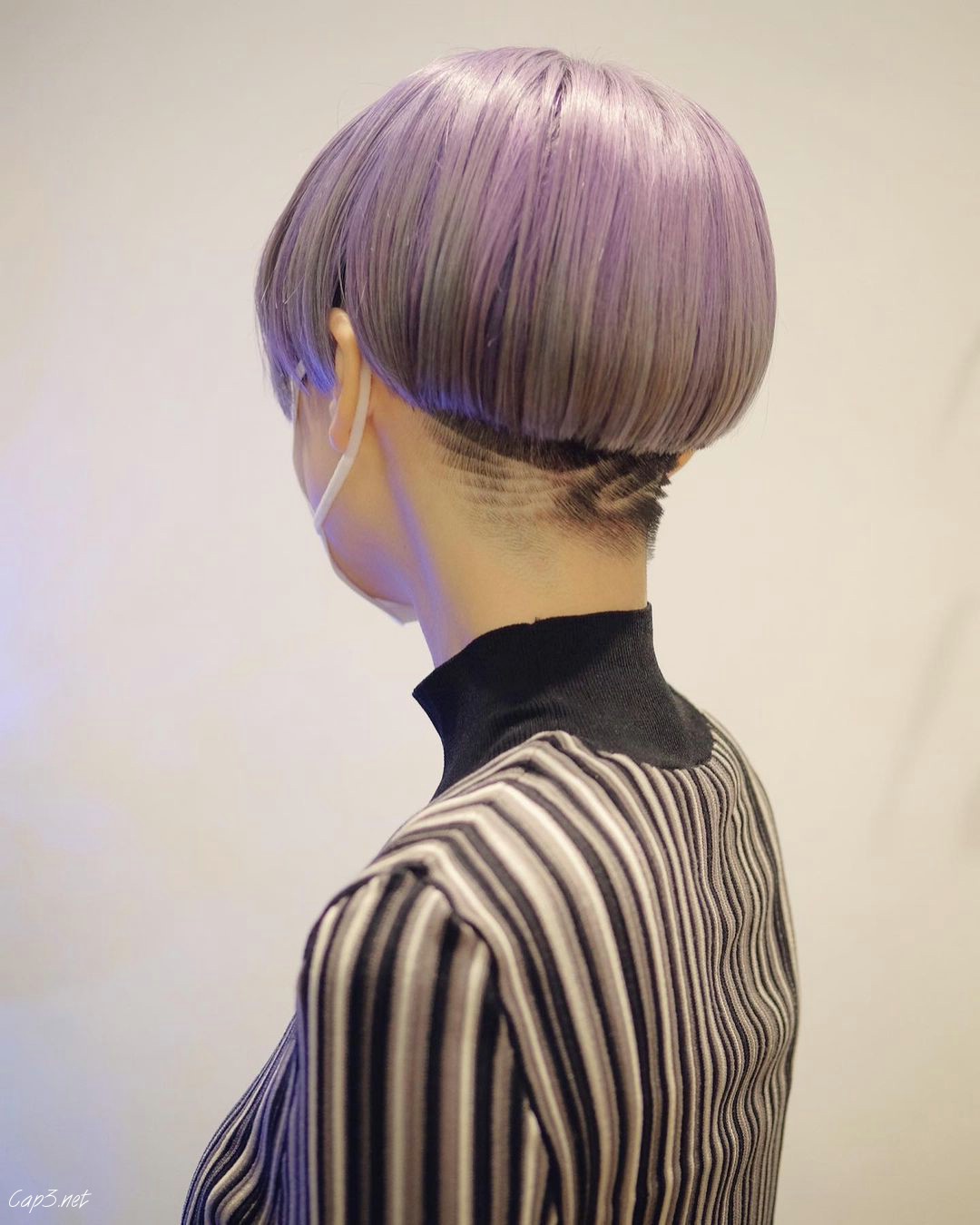 Light Purple Pastel Undercut Hairdo
