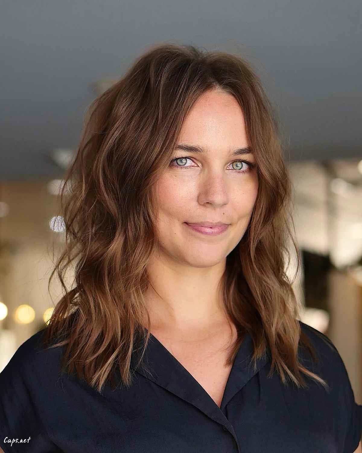 loose waves on short to mid length hair