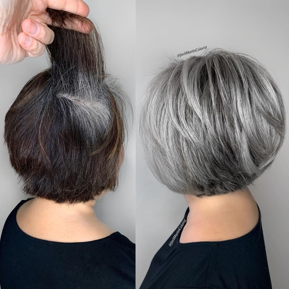 short textured layers for grey fine haired women 60
