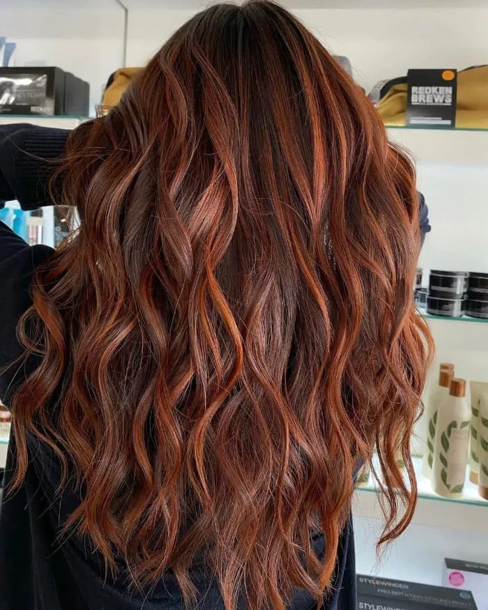Long Auburn Red Hair